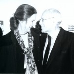 Joy Glass and Barney Rosset at the opening of the exhibition, Barney & Joan: Barney Rosset’s Photographs of Joan Mitchell, curated by Richard Milazzo, James Danziger Gallery, New York, October 23 - November 28, 1998. Photo: R.M.