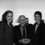 Katie Finneran, Barney Rosset, Christy Glass at the opening of the exhibition, Barney & Joan: Barney Rosset’s Photographs of Joan Mitchell, curated by Richard Milazzo, James Danziger Gallery, New York, October 23 - November 28, 1998. Photo: R.M.