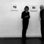 Astrid Myers and Barney Rosset examining the installation of his exhibition, Barney & Joan: Barney Rosset’s Photographs of Joan Mitchell, curated by Richard Milazzo, James Danziger Gallery, New York, October 23 - November 28, 1998. Photo: R.M.